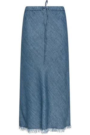 SEVENTY BY SERGIO TEGON Rokken, Dames, Blauw, XS, Denim, Lange denim fluïde rok