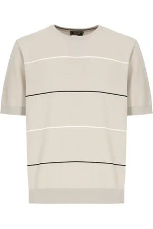 PESERICO SIGN Tops, Heren, , L, Katoen, Polo Shirt met Gestreept Patroon