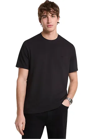 Michael Kors Tops, Heren, Zwart, M, Katoen, Sleek Pique Tee Shirt
