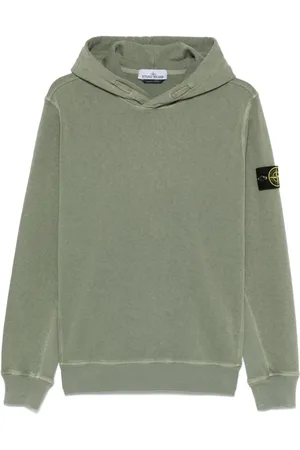Stone Island Sweatshirts & Hoodies, Heren, Groen, 2Xl, Groene Geribbelde Trui Lange Mouwen