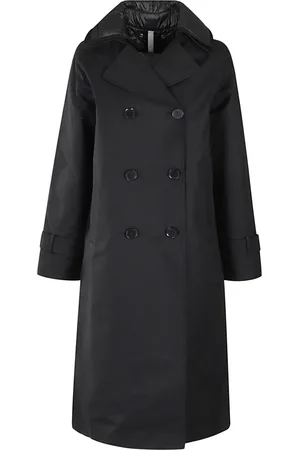 Duno Mantels, Dames, Zwart, M, Wol, Chique Stijl Jurk