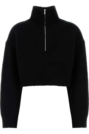 Nanushka Truien, Dames, Zwart, L, Wol, Zwarte wollen blend Sonore trui