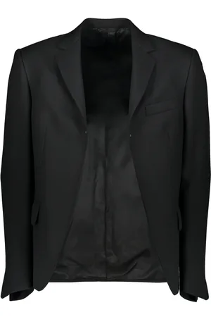 Random Identities Jassen, Heren, Zwart, L, Polyester, Single-breasted blazer met reverskraag