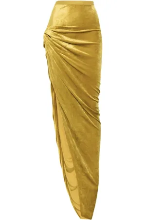 Rick Owens Rokken, Dames, Geel, L, Katoen, Edfu Acid Rok Twist Stijl