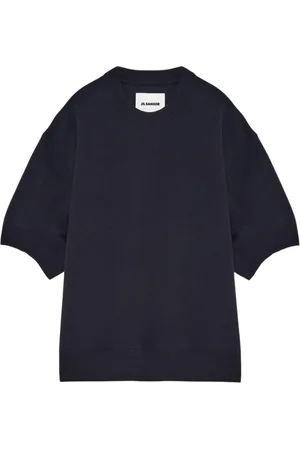 Jil Sander Tops, Heren, Blauw, S, Katoen, T-shirt met korte mouwen