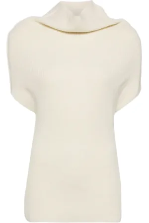 Rick Owens Truien, Dames, , XS, Crater Milk Top met Korte Mouwen