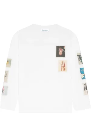 Etudes Tops, Heren, Wit, L, Katoen, Relax T-shirt Polaroid Lange Mouwen