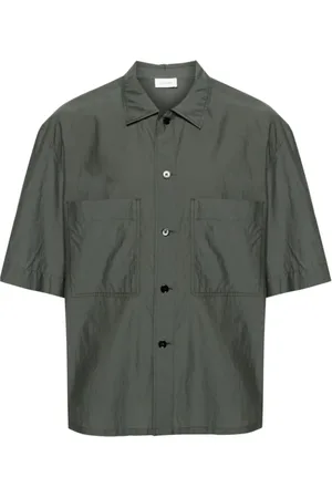 LEMAIRE Overhemden, Heren, Grijs, S, Pyjama Shirt Asphalt