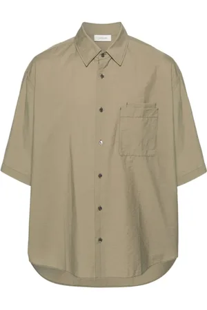 LEMAIRE Overhemden, Heren, , L, Double Pocket Shirt Dusty Khaki