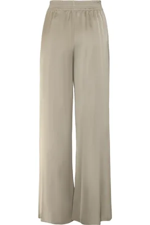 Fabiana Filippi Broeken, Dames, Grijs, M, Wijde broek met elastische tailleband