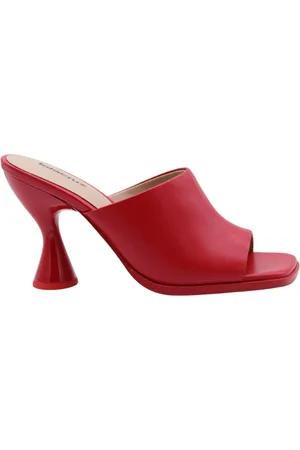 Lola Cruz Schoenen, Dames, Rood, 39 EU, Magenta Stijlvolle Muilezel Schoenen