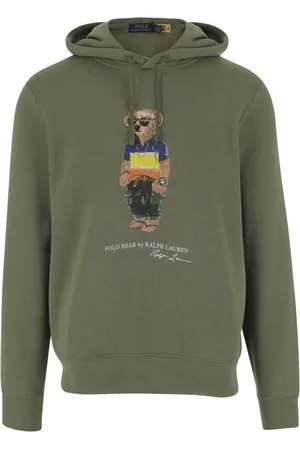 Ralph Lauren Sweatshirts & Hoodies, Heren, Groen, XL, Katoen, Polo Bear Print Katoenen Sweatshirt