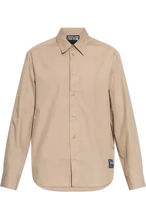 VERSACE Overhemden, Heren, , M, Katoen, Shirt met logopatch