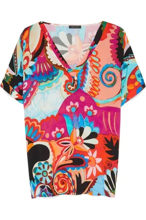 Fiorella rubino Blouses & Shirts, Dames, Veelkleurig, 5Xl, Meerkleurige blouse gemaakt van Lenzing™ Ecovero™ viscose