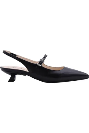 Nero Giardini Schoenen, Dames, Zwart, 38 EU, Slingback Sandalen met Venosa Detail