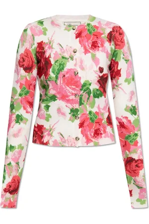 BLUMARINE Truien, Dames, Veelkleurig, S, Polyester, Vest met bloemenmotief