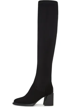 CESARE GASPARI Schoenen, Dames, Zwart, 39 EU, Suède, Suede Chic Over-the-Knee Boots