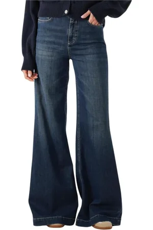 Closed Jeans, Dames, Blauw, W32 L32, Glow Up Blauwe Wide Leg Jeans