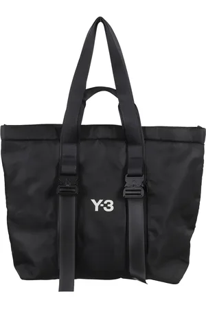 Y-3 Tassen, Dames, Zwart, ONE Size, Polyester, Zwarte Polyester Shopper Tas met Rits