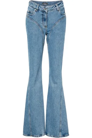 MUGLER Jeans, Dames, Blauw, W29, Denim, Donkerblauwe Denim Broek Tokyo