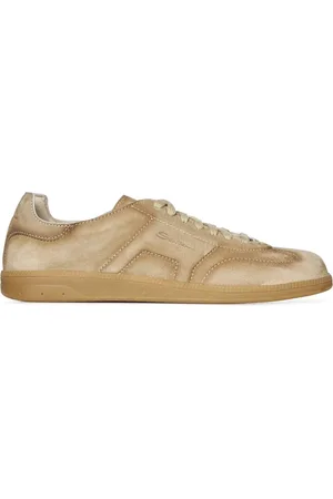 santoni Schoenen, Heren, , 43 1/2 EU, Suède, Suède Sneakers met Vetersluiting
