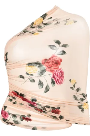 MAGDA BUTRYM Blouses & Shirts, Dames, Veelkleurig, S, Beige Print Top
