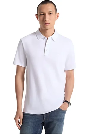 Michael Kors Tops, Heren, Wit, M, Katoen, Klassieke Polo Shirt