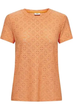 JACQUELINE DE YONG Tops, Dames, Oranje, S, Polyester, Zomer Tag Top