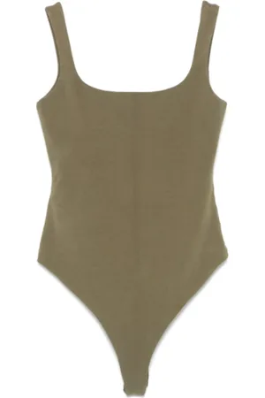 Entire Studios Tops, Dames, Groen, L, Katoen, Militair Square Neck Bodysuit