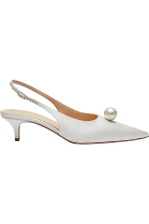 MAGDA BUTRYM Schoenen, Dames, Grijs, 38 EU, Leer, Cream Pearl Kitten Heels
