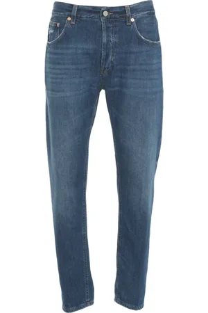 Dondup Jeans, Heren, Blauw, W35, Katoen, Vernietigde Wortelpasvorm Jeans 