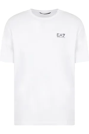 EA7 Tops, Heren, Wit, M, Katoen, Jersey T-shirt voor mannen