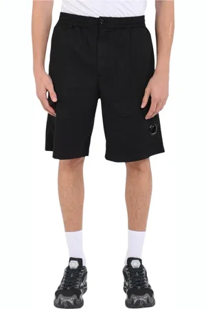 C.P. Company Korte broeken, Heren, Zwart, XL, Nylon, Nylon Cargo Shorts met Goggle Detail