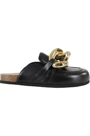 J.W.Anderson Schoenen, Dames, Zwart, 39 EU, Zwarte Chain Loafer Mules