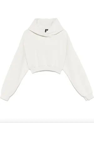 Entire Studios Sweatshirts & Hoodies, Dames, Wit, XS, Katoen, Stijlvolle Heavy Hooded Rice Crop