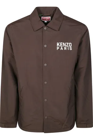 Kenzo Jassen, Heren, Bruin, S, Nylon, Tijger Coach Jas