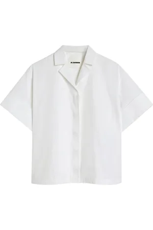 Jil Sander Blouses & Shirts, Dames, Wit, L, Katoen, Origami Shirt