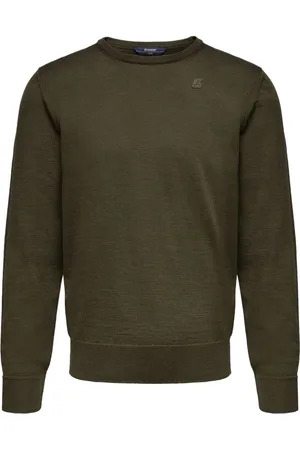 K-Way Truien, Heren, Groen, 2Xl, Wol, Merino Wol Trui