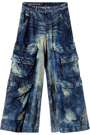 Diesel Jeans, Dames, Blauw, W29, Denim, Denim Cargo Broek