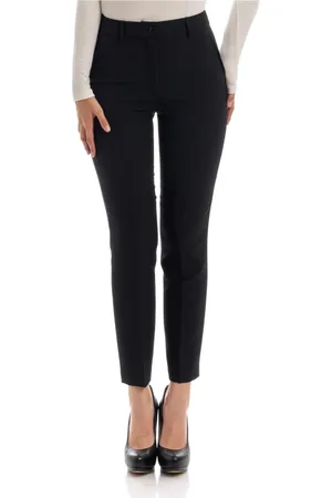 SEVENTY BY SERGIO TEGON Broeken, Dames, Zwart, S, Slim Fit Sigarettenbroek met Zakken
