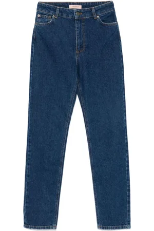 Twin-Set Jeans, Dames, Blauw, W29, Katoen, Blauwe Skinny Jeans Elegante Stijl