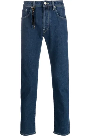 Incotex Jeans, Heren, Blauw, W40, Denim, Slim-Fit Denim Jeans