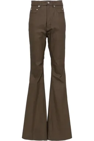 Rick Owens Broeken, Dames, Bruin, W29, Denim, Denim Bootcut Broek Bolan Bean