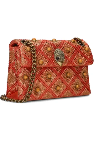Kurt Geiger Tassen, Dames, Oranje, ONE Size, Rode Mini Kensington Jewel Schoudertas