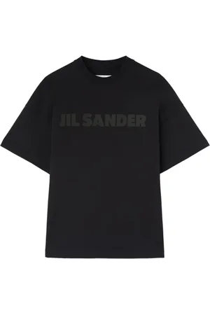Jil Sander Tops, Heren, Zwart, XS, Zwart Logo T-shirt