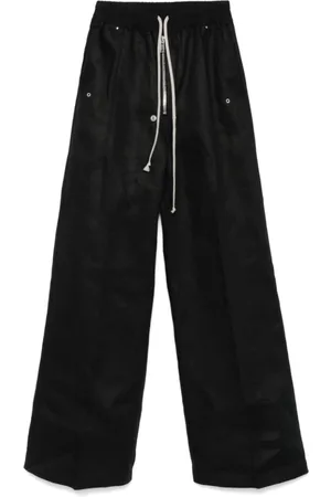 Rick Owens Broeken, Dames, Zwart, XS, Katoen, Wide Bela Pants