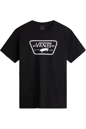 Vans Tops, Heren, Zwart, XS, Katoen, Full Patch Grafisch T-shirt