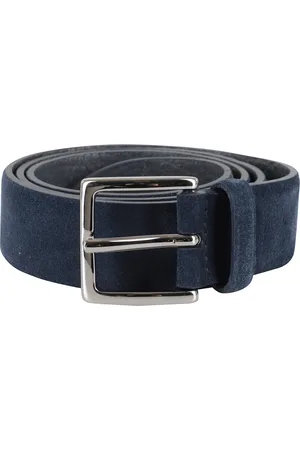 Orciani Accessoires, Heren, Blauw, 85 CM, Suède, Blauwe Suède Riem met Metalen Gesp