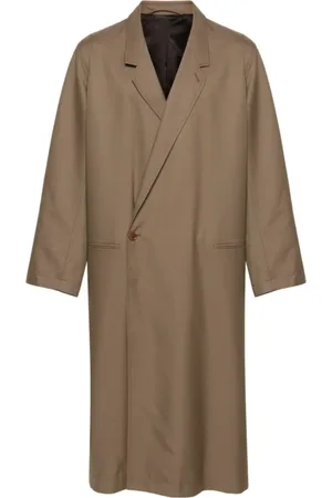 LEMAIRE Mantels, Heren, Bruin, L, Taupe Melange Asymmetrische Jas