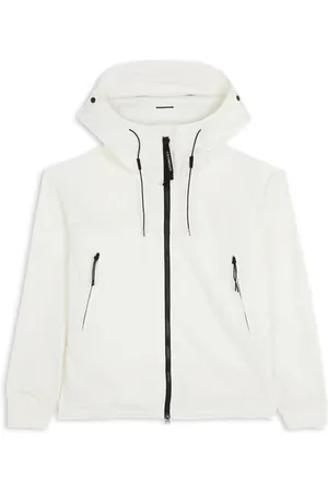 C.P. Company Jassen, Heren, Wit, L, Witte Shell-R Goggle Jas